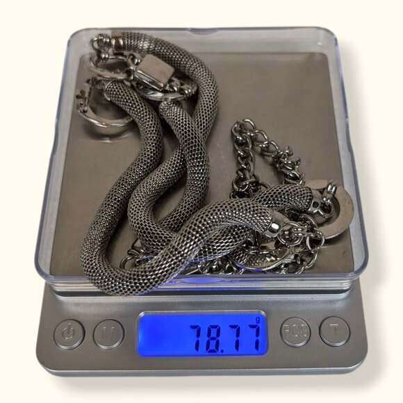 (2/$20) Vintage Metal Mesh Chain Accent Belt - Picture 6 of 6